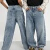 YOURTURN Baggy Jeans Unisex - Jean Boyfriend - Dark Blue Denim -Vêtements Boutique 065c168ac6014a5eabb0b9d456597c17
