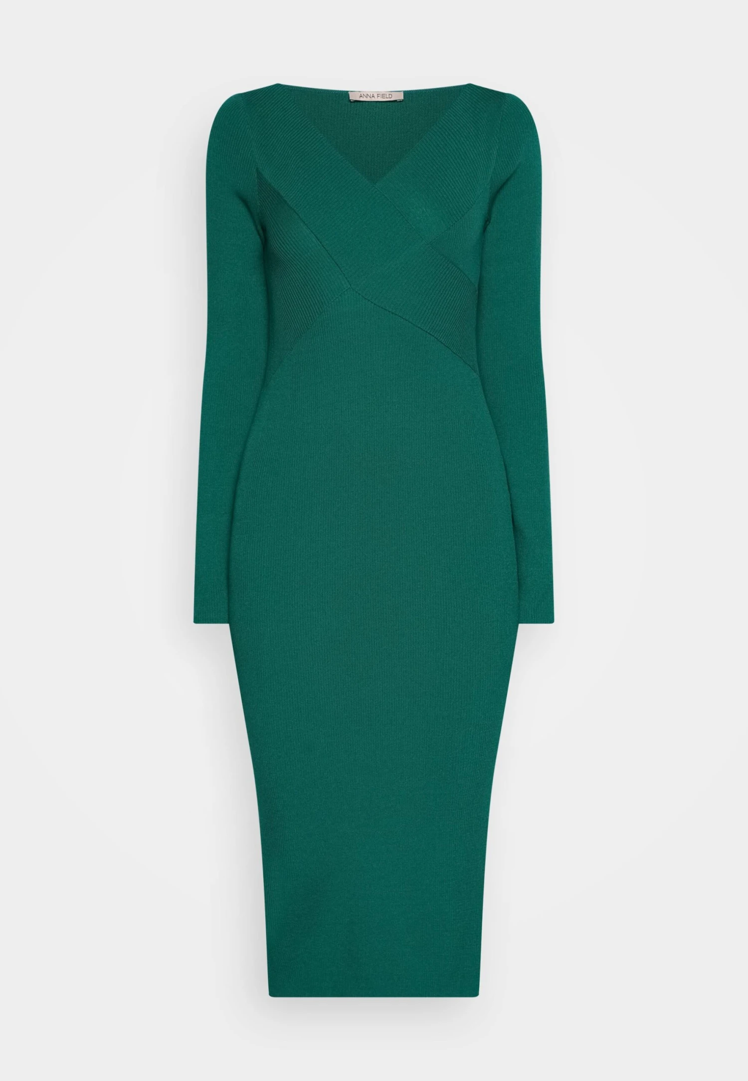 Anna Field V Ausschnitt Bodycon Midi Strickkleid - Robe Fourreau - Green 7 Anna Field V Ausschnitt Bodycon Midi Strickkleid - Robe Fourreau - Green – Image 5