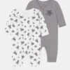 NAME IT Nbnnightsuit Zip Silver Koala Unisex 2 Pack - Pyjama - Grey