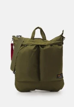 Alpha Industries Label Helmet Bag Unisex - Sac Bandoulière - Dark Olive