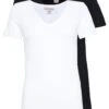 2 Pack - T-Shirt Basique - Black/White 1 2 Pack - T-Shirt Basique - Black/White -Vêtements Boutique e44b98d75df34409a2f0caa9989416dc