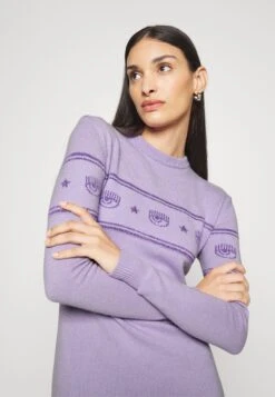Chiara Ferragni Maxilogo Dress - Robe Pull - Purple -Vêtements Boutique eed8b36506e746eb87e3933bb4cc972d